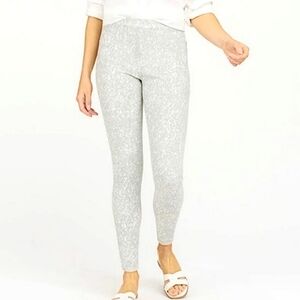 Spanx Jean-Ish Ankle Leggings in Speckled Gray size XS